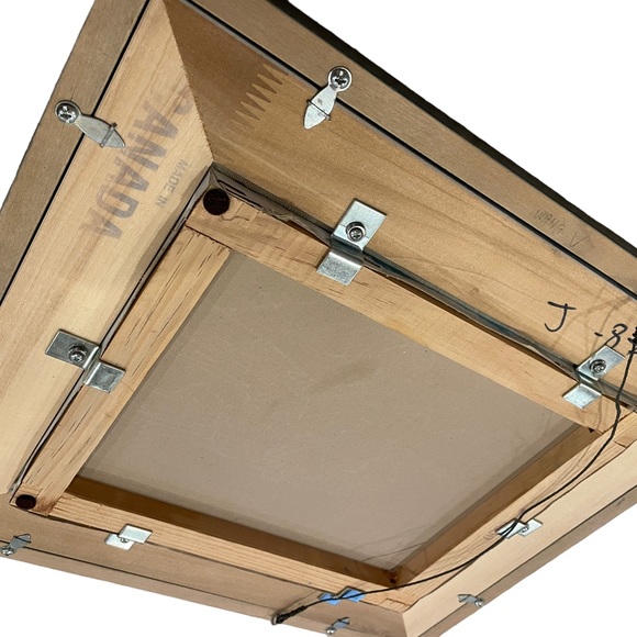 Painting Mother & Child Next to the Ocean, Signed Art By L. Espi, Circa 1987 - Picture 10 of 10